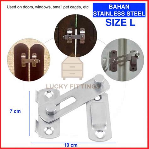 Jual Grendel Kait Cantol L / Pintu Geser Pengaman Pintu Sliding Kamar ...