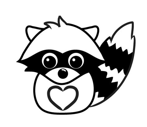 Simple Raccoon Drawing at PaintingValley.com | Explore collection of ...