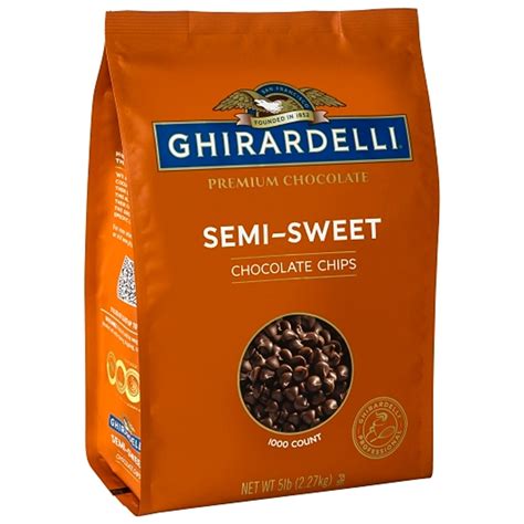 Ghirardelli Semi Sweet Chocolate Chips, 80 Ounces, 2 Per Case