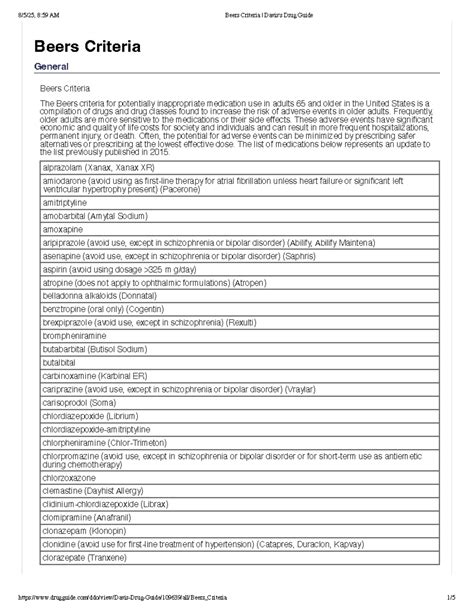Beers Criteria Drug Guide: Updated List for Older Adults - Studocu