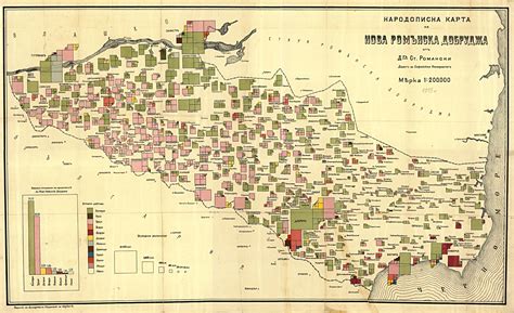 Detailed ethnic map of southern Dobruja in Bulgaria. 1915 Pink are Turks green Bulgarian : r/MapPorn