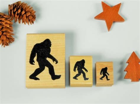 Bigfoot Silhouette Mounted Rubber Stamp 3 Sizes, Sasquatch, Yeti ...