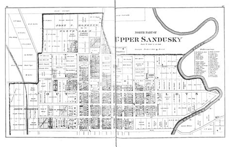 Upper Sandusky, Ohio 1879 - Old Town Map Reprint - Wyandot County Atlas ...