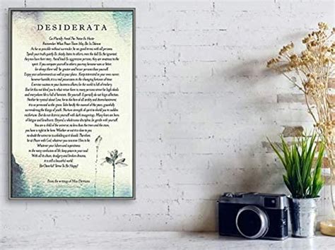 Motivational Photo Print Poster Desiderata Poem By Max Ehrmann 11x17 ...