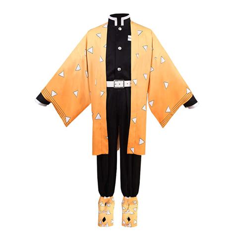 Buy Demon Slayer Kimetsu no Yaiba Cosplay Agatsuma Zenitsu Costume ...