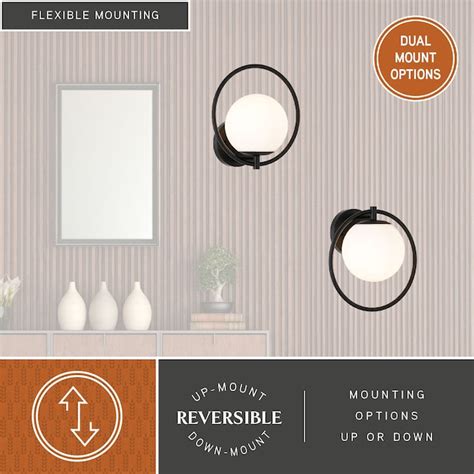 Cascadia Bucktown 9.5-in W 1-Light Matte Black Mid-century Led ...