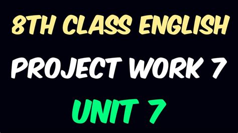 Image result for Unit 3 Project Work-Class 7