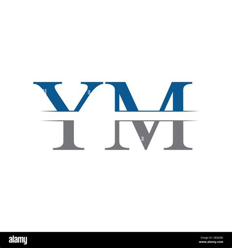 Ym logo monogram with shield shape isolated Vector Image