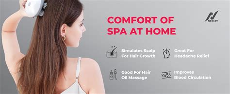 NexLev 2 in 1 Scalp Massager & red Light Therapy |LED Massage Comb for ...