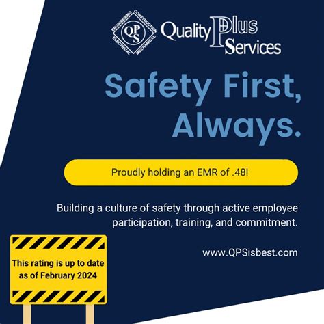 Quality "Plus" Services, Inc. on LinkedIn: At QPS, safety is at the forefront of everything we ...
