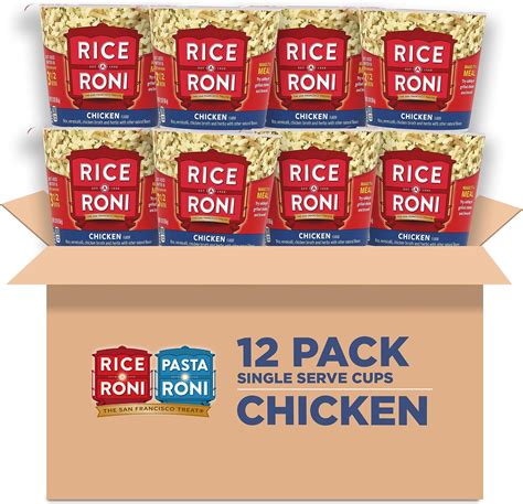 Amazon.com : Rice-A-Roni Cups, Chicken Flavor, 1.97oz pack of 12 cups ...