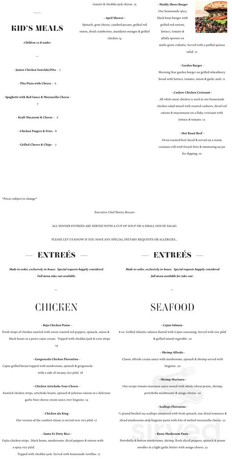 The Poppyseed Restaurant menu in Buffalo, New York, USA