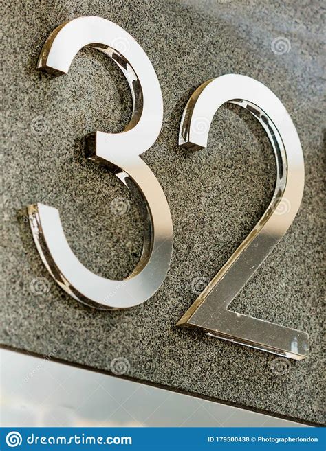 Close Up Of House Number 32 Stock Photo - Image of investment, interior: 179500438