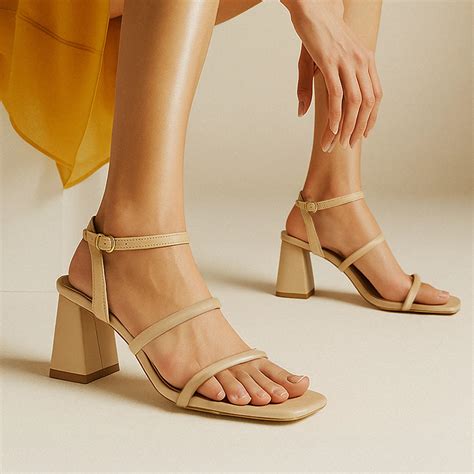 Buy Gabbana Craze Block Beige Heels | Lino Perros