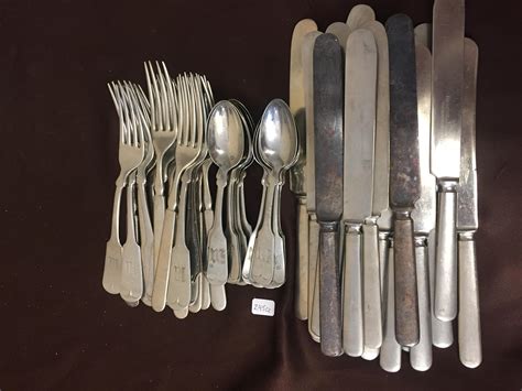 Lot - Silverware Set, 55 Pieces, American Nickel Silver, Solid Brazil ...