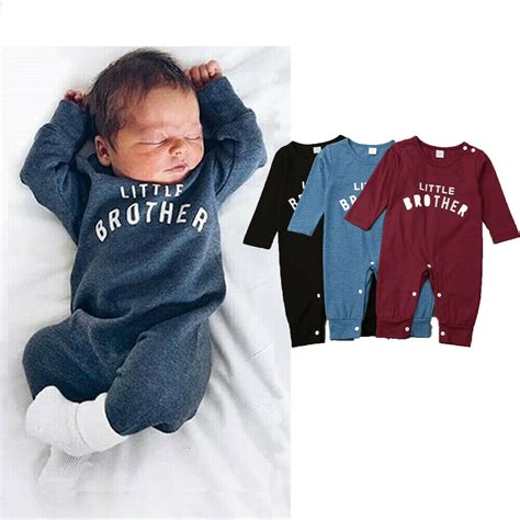 Bagilaanoe Infant Baby Boys Newborn Little Brother Romper Jumpsuit ...