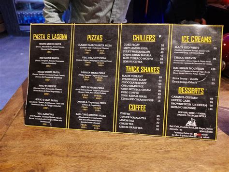 Menu at The Rail Cafe, Bengaluru, #1226