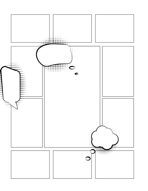 Comic Strip Template - Blank Graphic Novel Templates Clipart /ClipArt ...