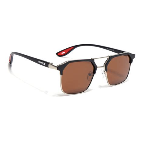 Commander | Silver Wayfarer Polarized Sunglasses | Brown Lens - PMG668