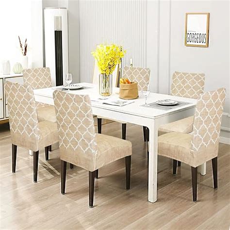 ohello® Chair Cover Export Quality Polycotton Dining Chair Covers Set ...