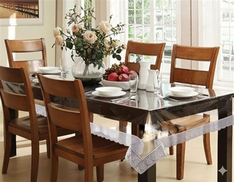 Buy CASA-NEST PVC Thick Transparent 6-8 Seater Table Cover (60x90inch ...