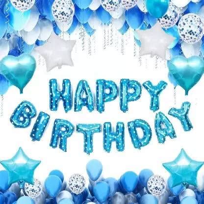 PARTY MIDLINKERZ Printed Happy Birthday Decoration kit Combo - 45 Pcs ...