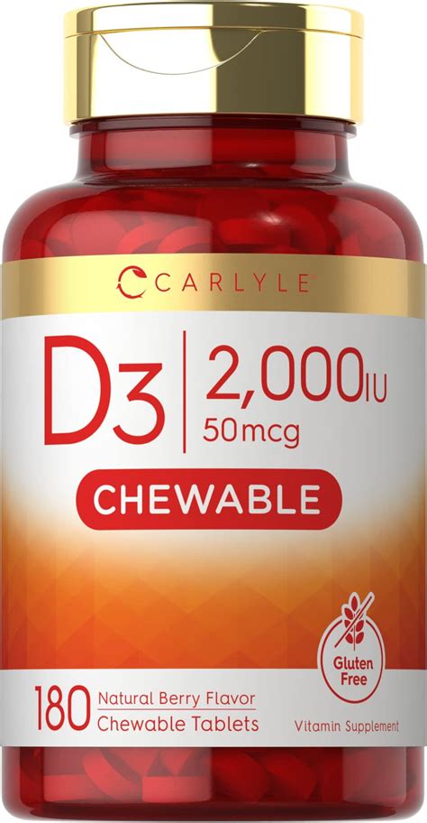 Amazon.com: KAL Vitamin D3 Chewables 50 mcg, Vitamin D 2000 IU as Cholecalciferol, Sugar Free ...