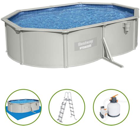 Bestway Hydrium surface mount pool - oval - L500 x W360 x H120 cm ...