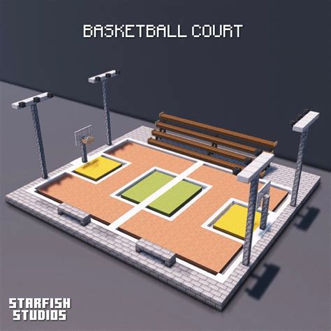 Minecraft Basketball Court Build Idea | Minecraft modern, Minecraft ...