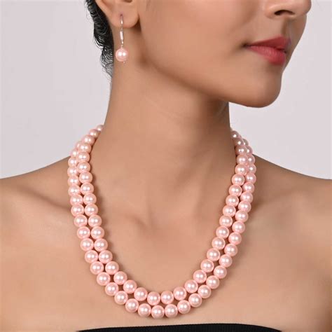 Gorgeous Semi Precious Pink Beads Necklace for Women - A Versatile Pie ...