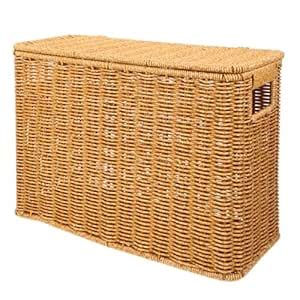 UPKOCH Woven Magazine Storage Basket Natural Narrow File Holder ...