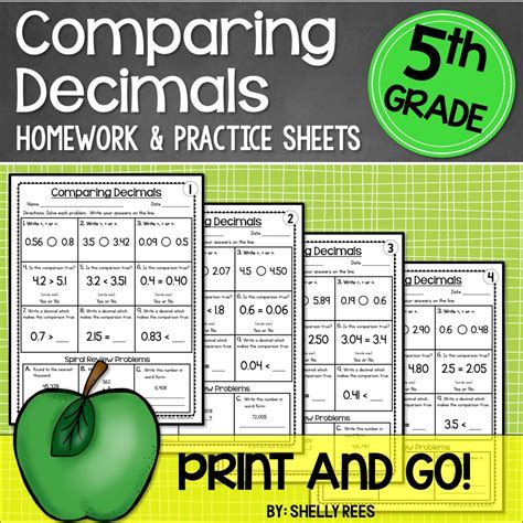 5th Grade Math Worksheets Free and Printable - Appletastic Learning