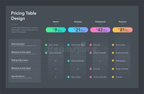 Pricing Table Design 的图像结果
