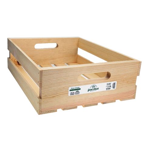Good Wood by Leisure Arts Wooden Crate, wood crate unfinished, wood ...