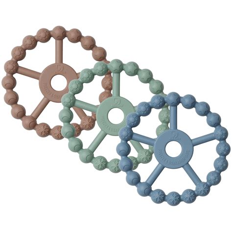 Amazon.com : 3 Pack Ring Teether, Silicone Teething Ring Toys for ...