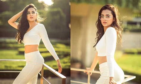 Tejasswi Prakash Oozes Oomph in HOT Beige Bodycon Dress