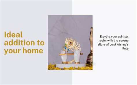 Buy House Of Wemy Gold Plated Lord Krishna Hands Idol with Face, Flute ...