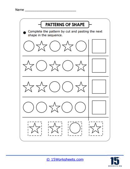 Math Shape Patterns Worksheets 的图像结果