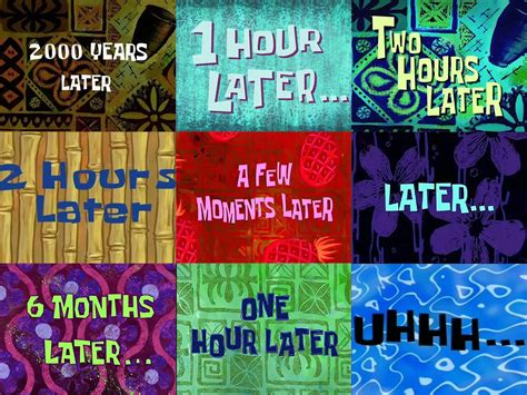 48 Iconic SpongeBob Time Cards – From Meme to Legend