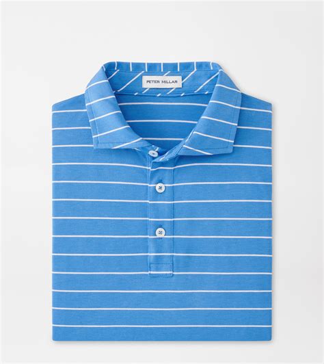 Ross Stripe Crown Comfort Cotton Polo | Men's Polos | Peter Millar