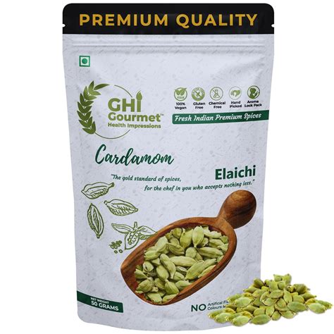 GOURMET HEALTH IMPRESSIONS Superior Grade Whole Green Cardamom (Elaichi ...