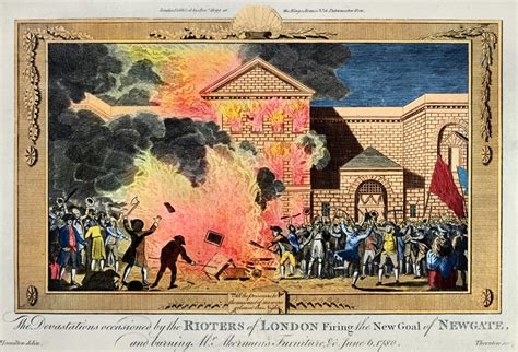 London Gordon Riots 1780 Na London Mob Burning Newgate Prison On 6 June ...