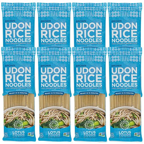 Lotus Foods Organic Brown Udon Rice GMS Noodles - Gluten Free Udon ...