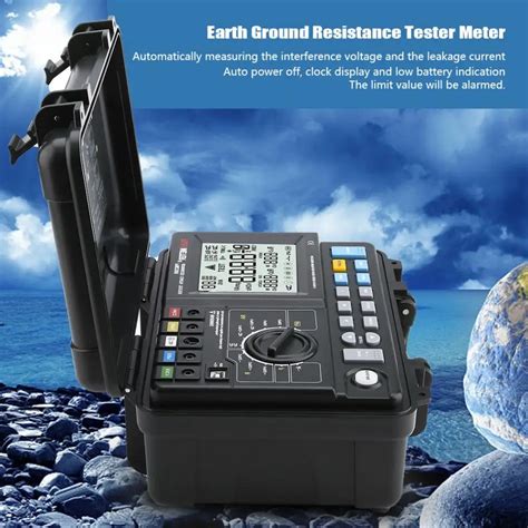 Ms2307 Digital 3 Pole & 4 Pole Double Clamp Earth Resistance Tester 20v ...