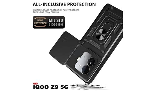 Scalebee Tough Armor Bumper Back Cover Case for iQOO Z9 5G | Sliding ...