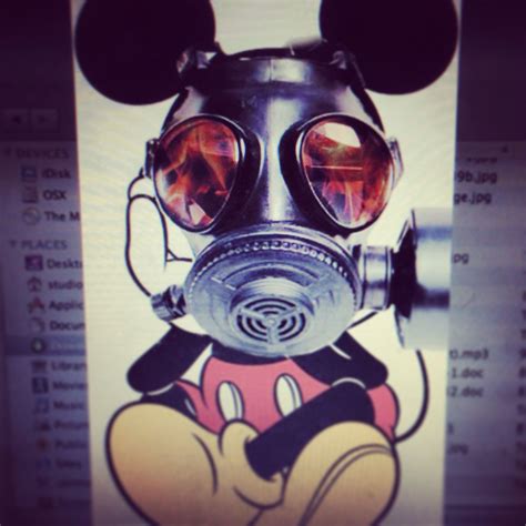 Mickey Mouse with Gas Mask .. Tattoo idea not finished need to add to ...