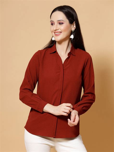 Odour Free Spread Collar Long Sleeves Formal Shirt For Women – FYVA