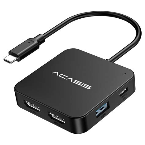 ACASIS USB C Hub Dual HDMI, Laptop Docking Station Dual Monitor, 100W ...