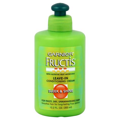 Garnier Fructis Fructis Leave-In Conditioning Cream, Sleek & Shine, 10. ...