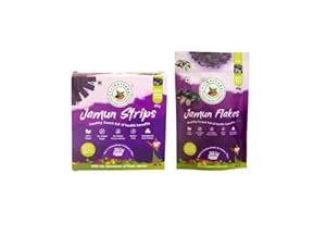 Tribalveda Combo Pack-Whole Dried Jamun Strips + Jamun Flakes, Fresh ...